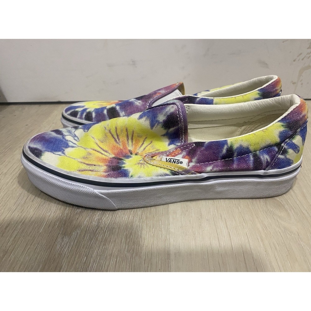 Van's Tie-dyed Slip On Sneaker Shoes Women's 7.5 EUC - Picture 3 of 5